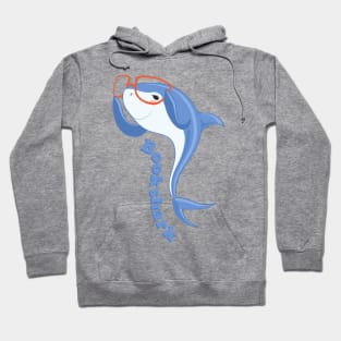 bookworm bookshark shark Hoodie